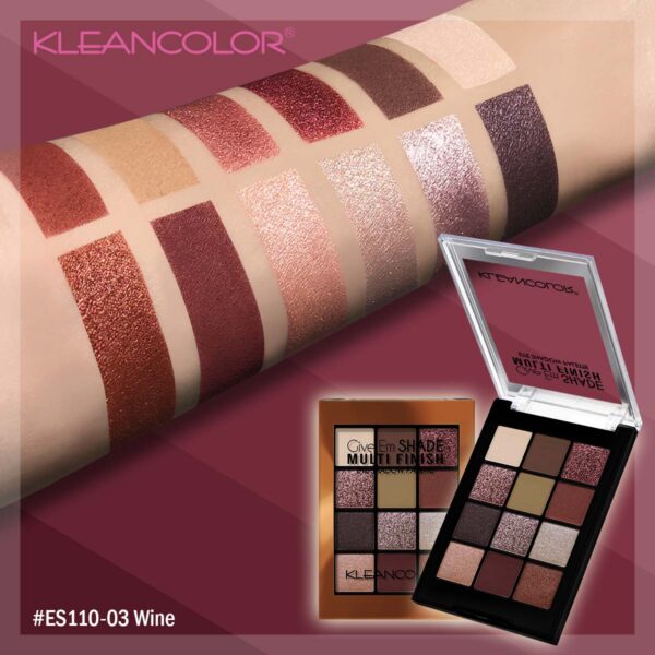 PALETA DE SOMBRAS KLEANCOLOR GIVE EM SHADE 03- WINE