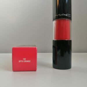 LABIAL LIQUIDO CON BRILLO MAC TONO OPTIX ORANGE LARGA DURACION