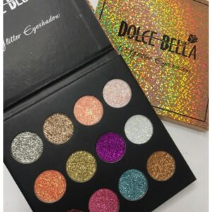 PALETA DE GLITTER PRENSADO 12 COLORES  DOLCE BELLA