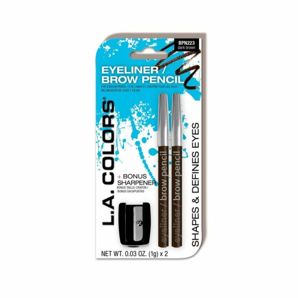 ESTUCHE LAPIZ PARA CEJAS CAFE LA COLORS INCLUYE SACAPUNTAS