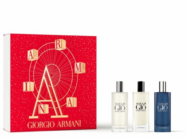 ESTUCHE ARMANI ACQUA DI GIO 15ML+ ACQUA DI GIO PARFUM 15ML+ ACQUA DI GIO PROFONDO 15ML