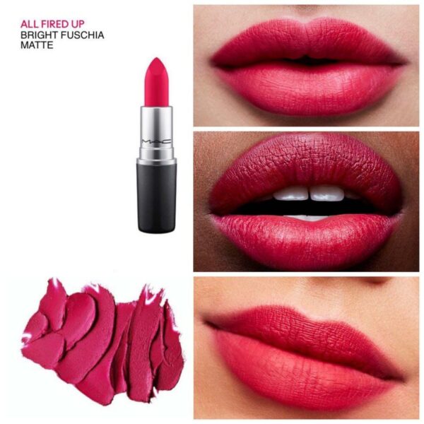 MINI LABIAL RETRO MATTE MAC TONO ALL FIRED UP 701 - Imagen 2