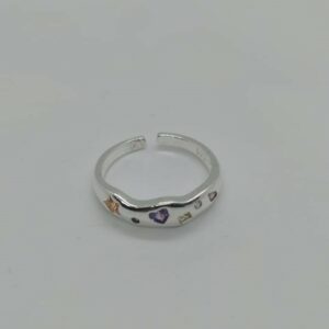 ANILLO AJUSTABLE COLORES 8 PLATA 925