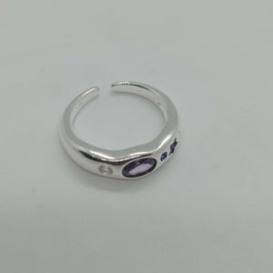 ANILLO AJUSTABLE COLORES 7 PERLA PLATA 925